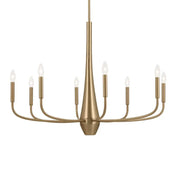 Deela 36" 8-Light Chandelier, Champagne Bronze Finish