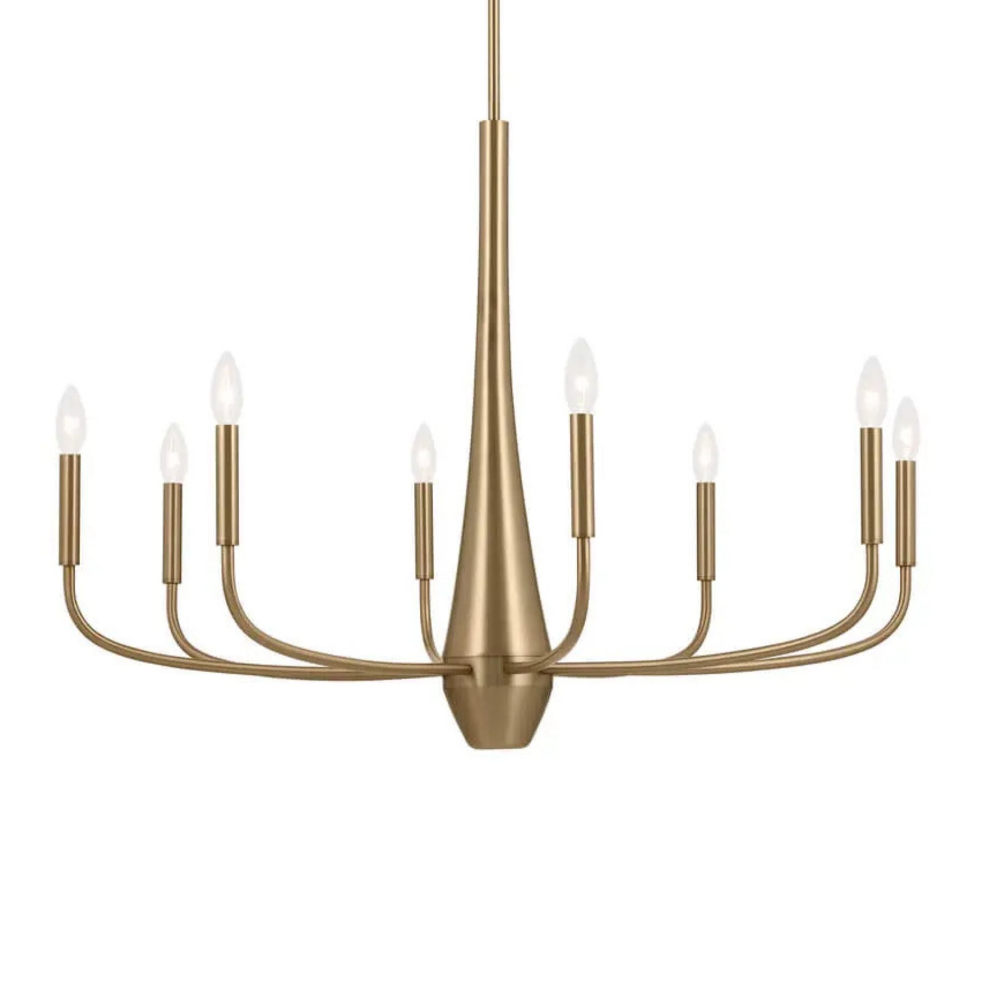 Deela 36" 8-Light Chandelier, Champagne Bronze Finish