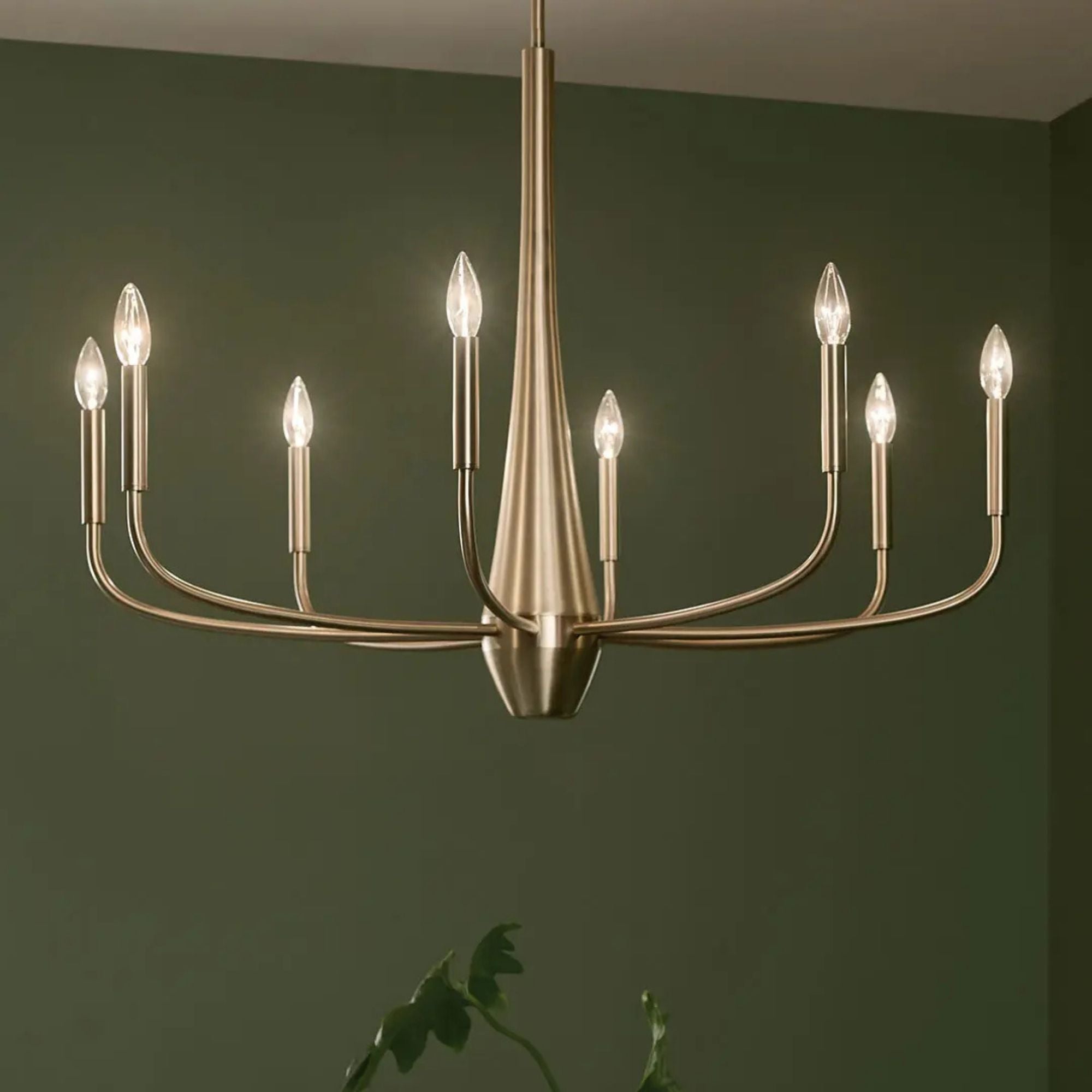 Deela 36" 8-Light Chandelier, Champagne Bronze Finish