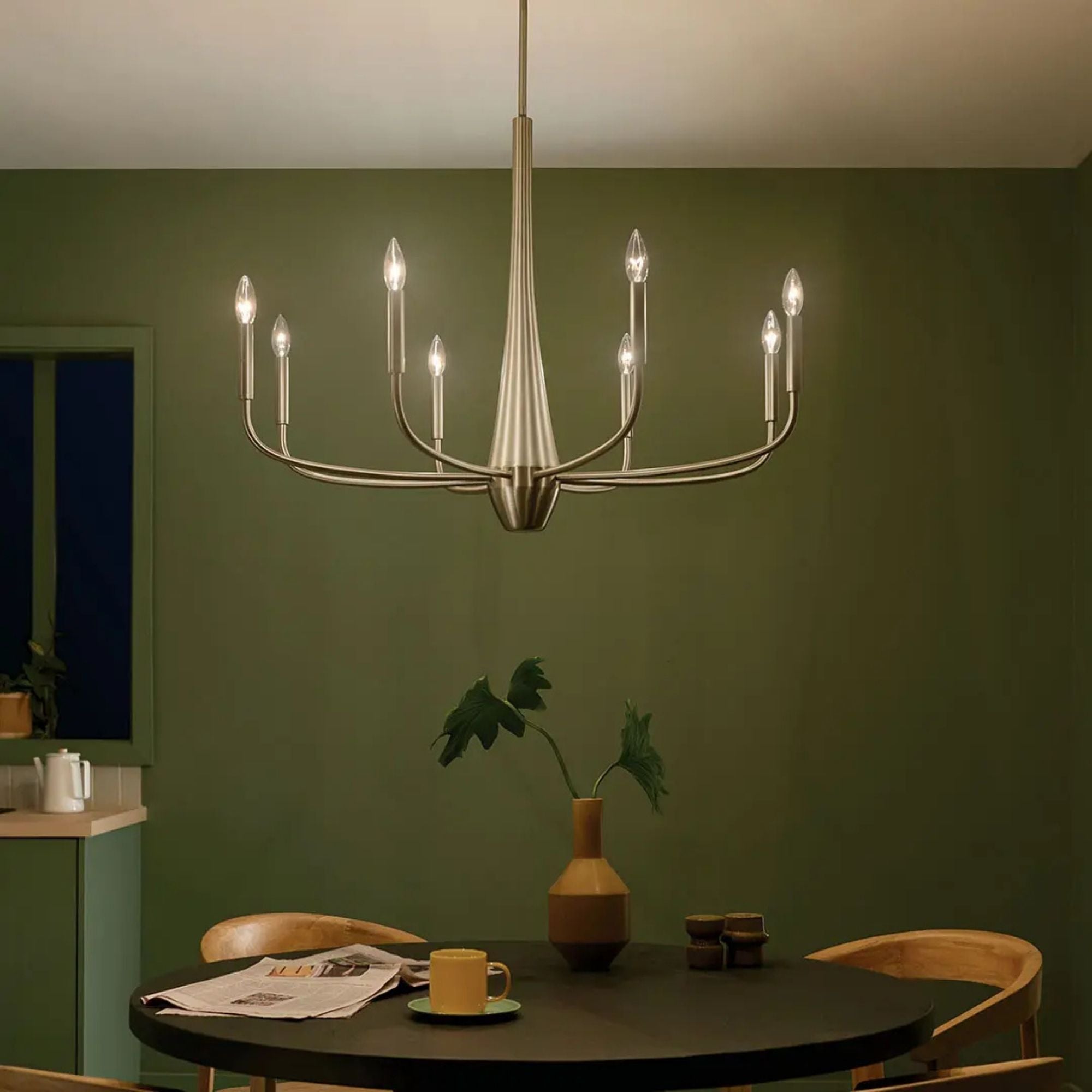 Deela 36" 8-Light Chandelier, Champagne Bronze Finish