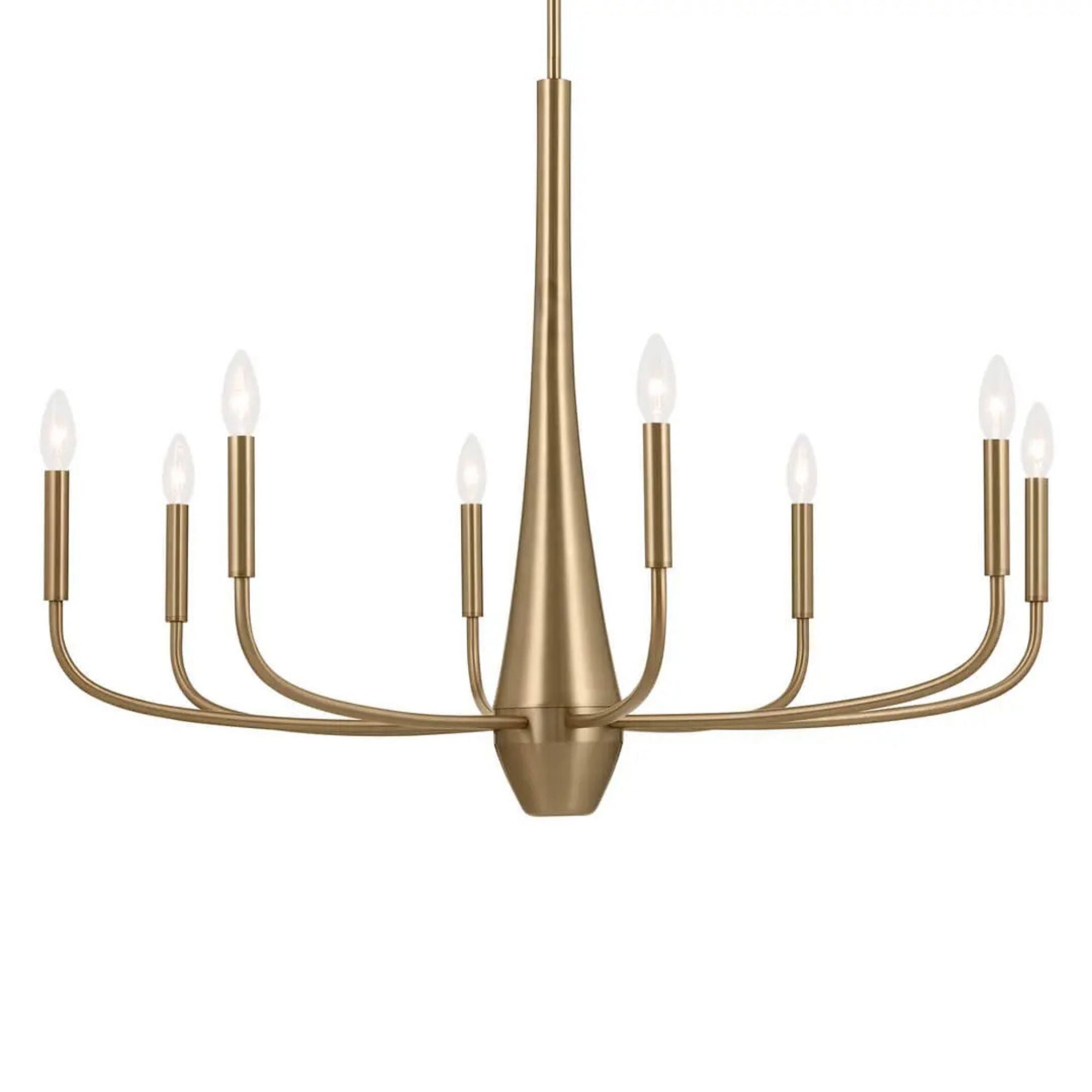 Deela 36" 8-Light Chandelier, Champagne Bronze Finish