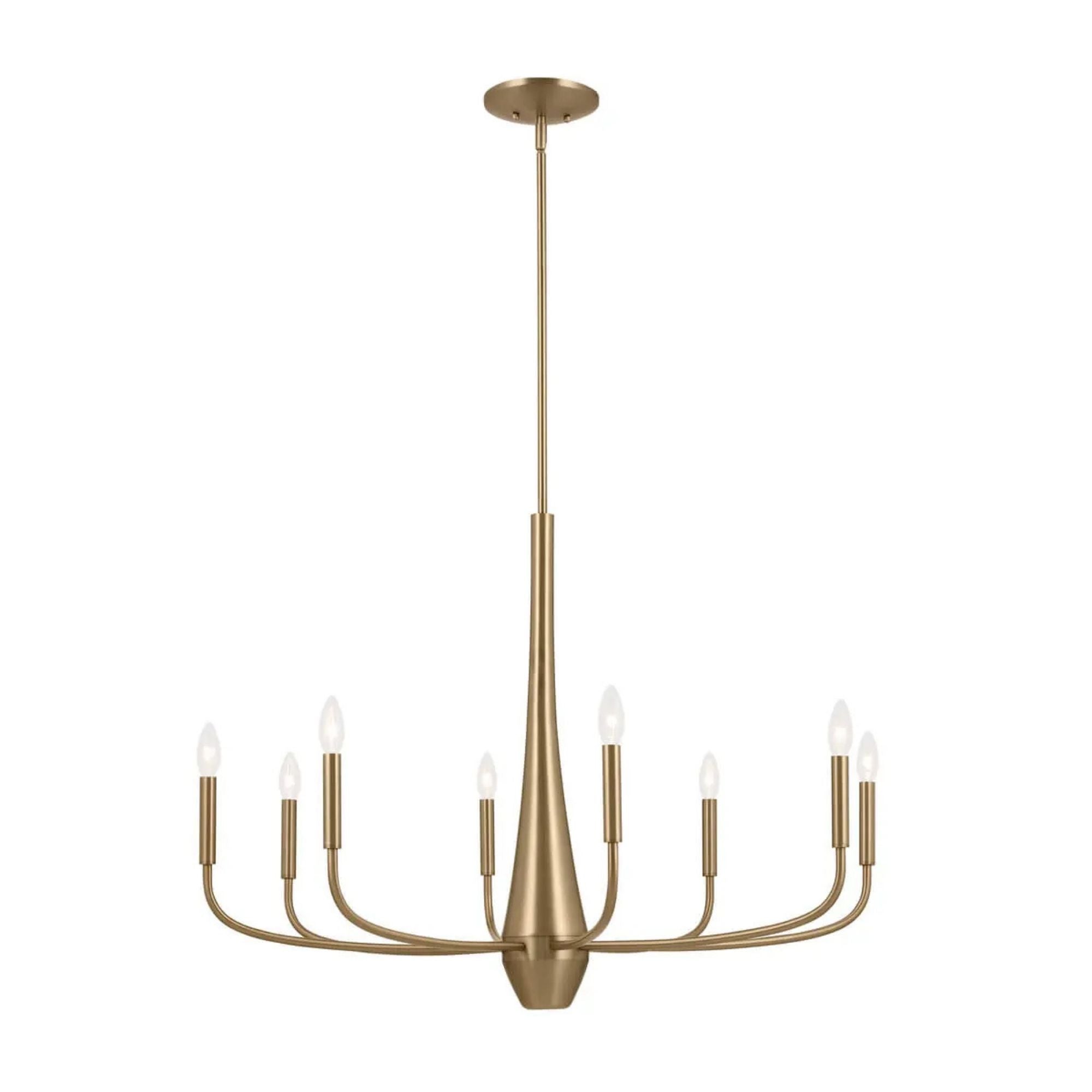 Deela 36" 8-Light Chandelier, Champagne Bronze Finish