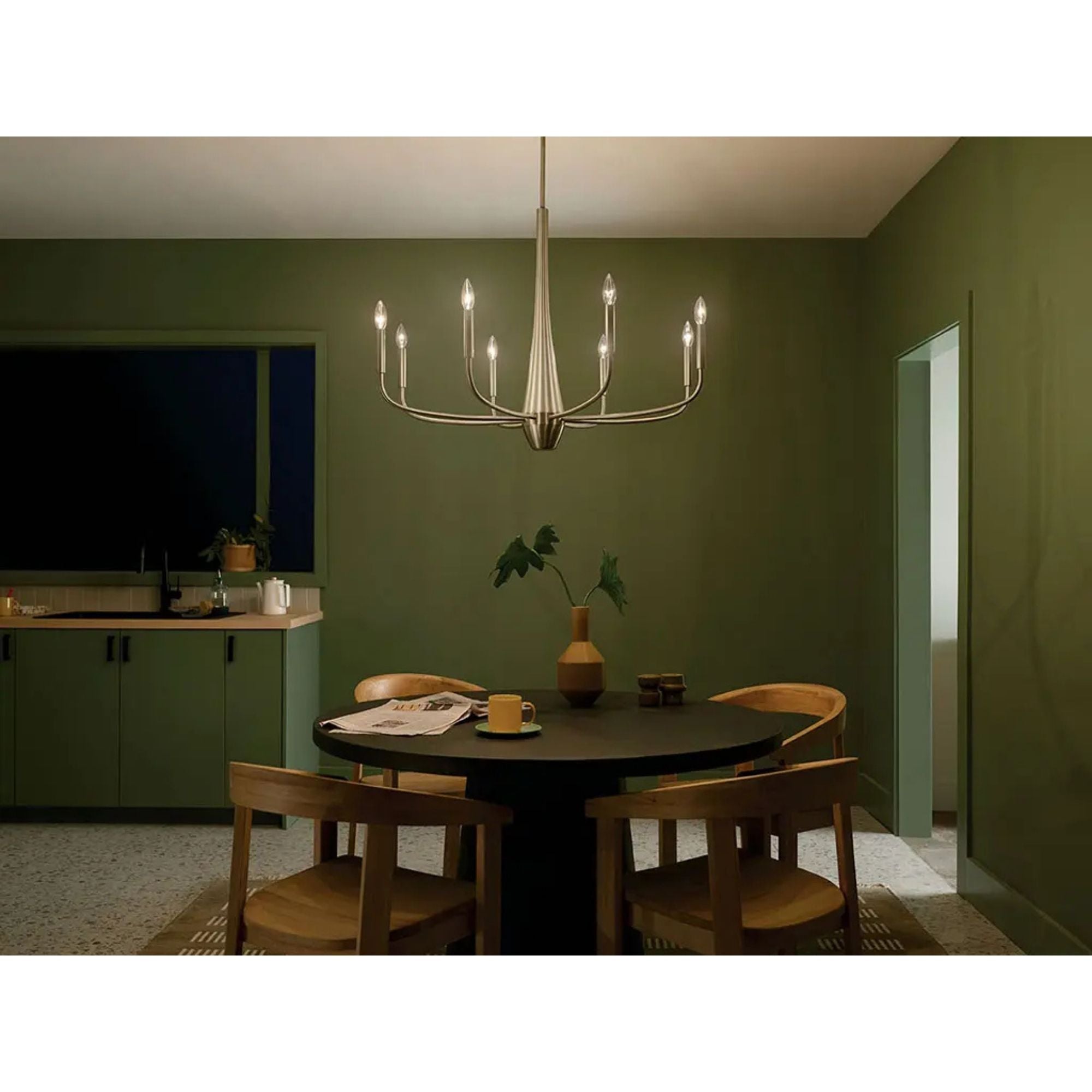 Deela 36" 8-Light Chandelier, Champagne Bronze Finish