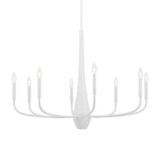 Deela 36" 8-Light Chandelier, White Finish