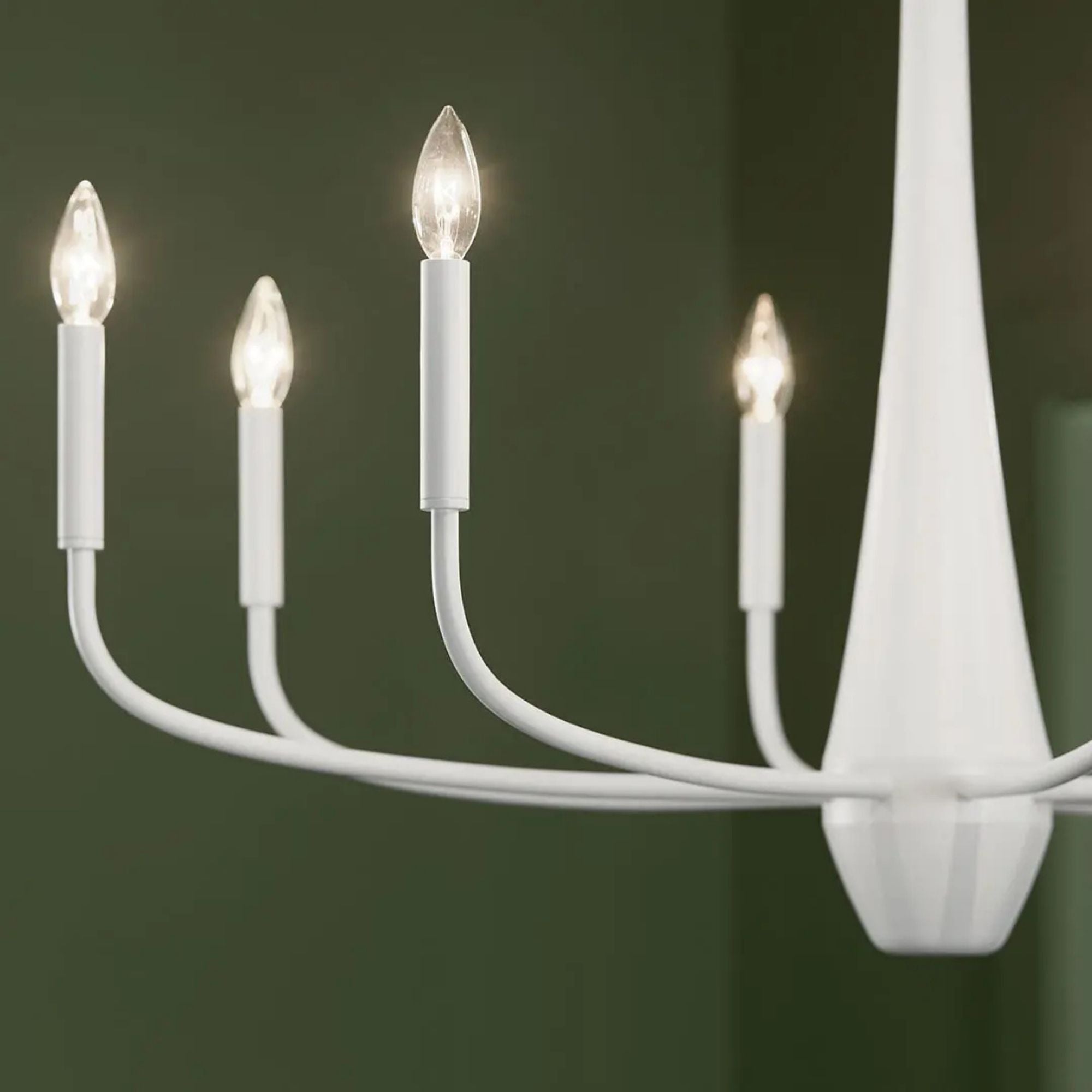 Deela 36" 8-Light Chandelier, White Finish