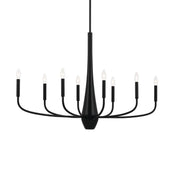 Deela 41" 8-Light Chandelier, Black Finish