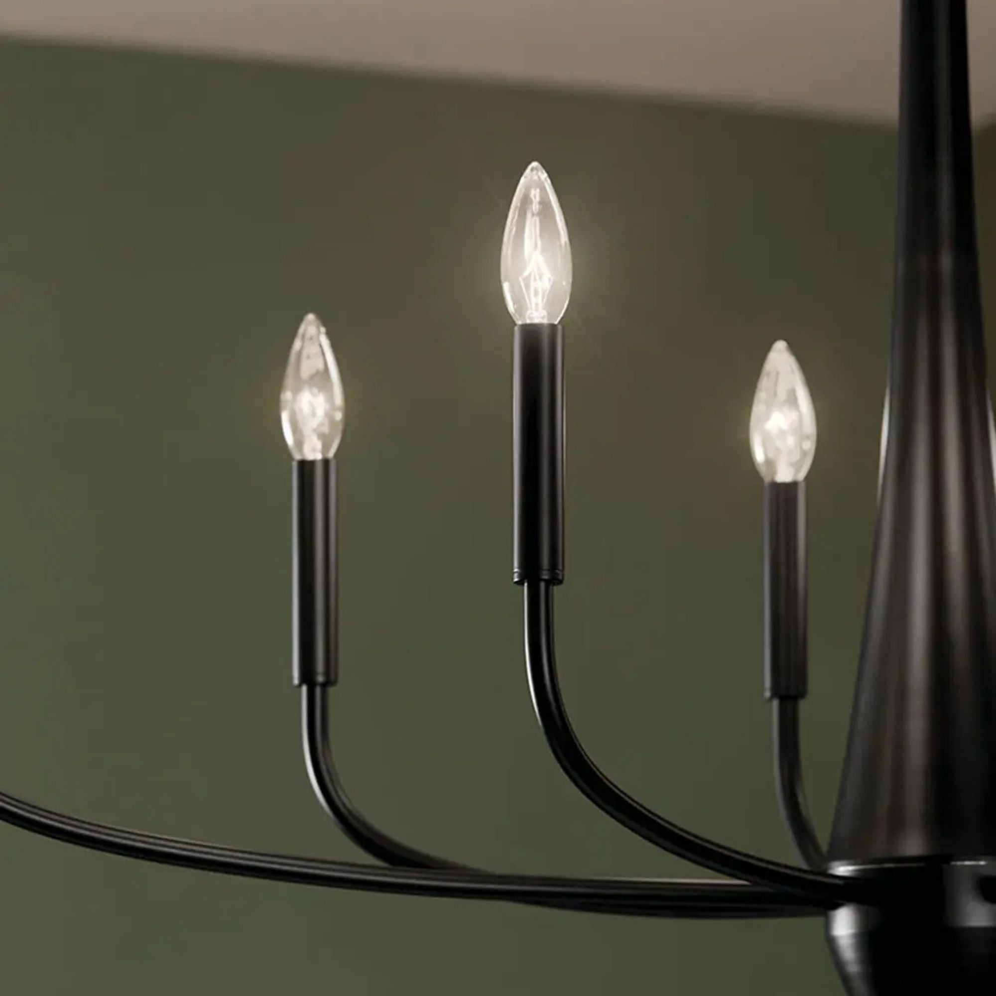 Deela 41" 8-Light Chandelier, Black Finish