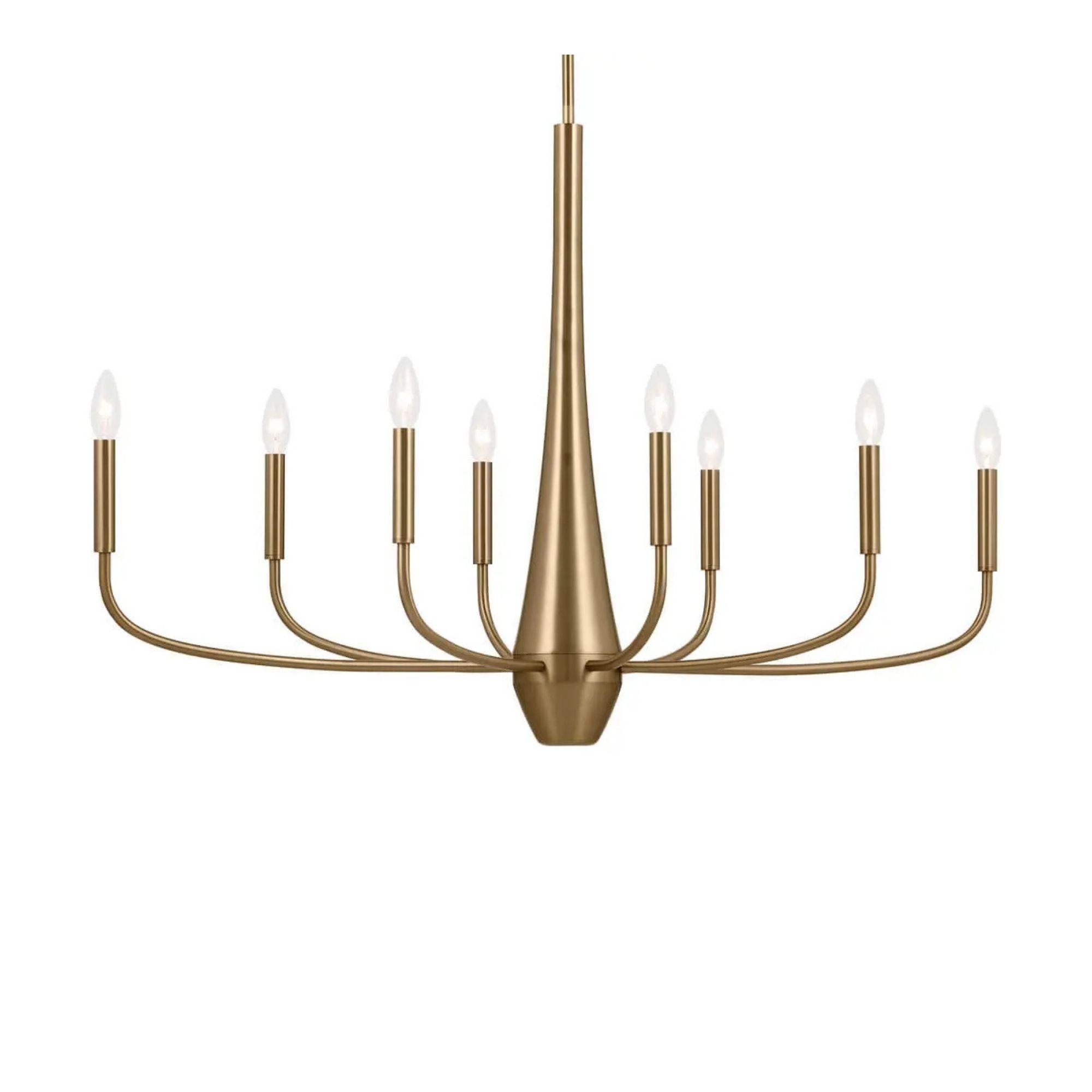 Deela 41" 8-Light Chandelier, Champagne Bronze Finish