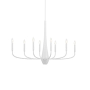 Deela 41" 8-Light Chandelier, White Finish