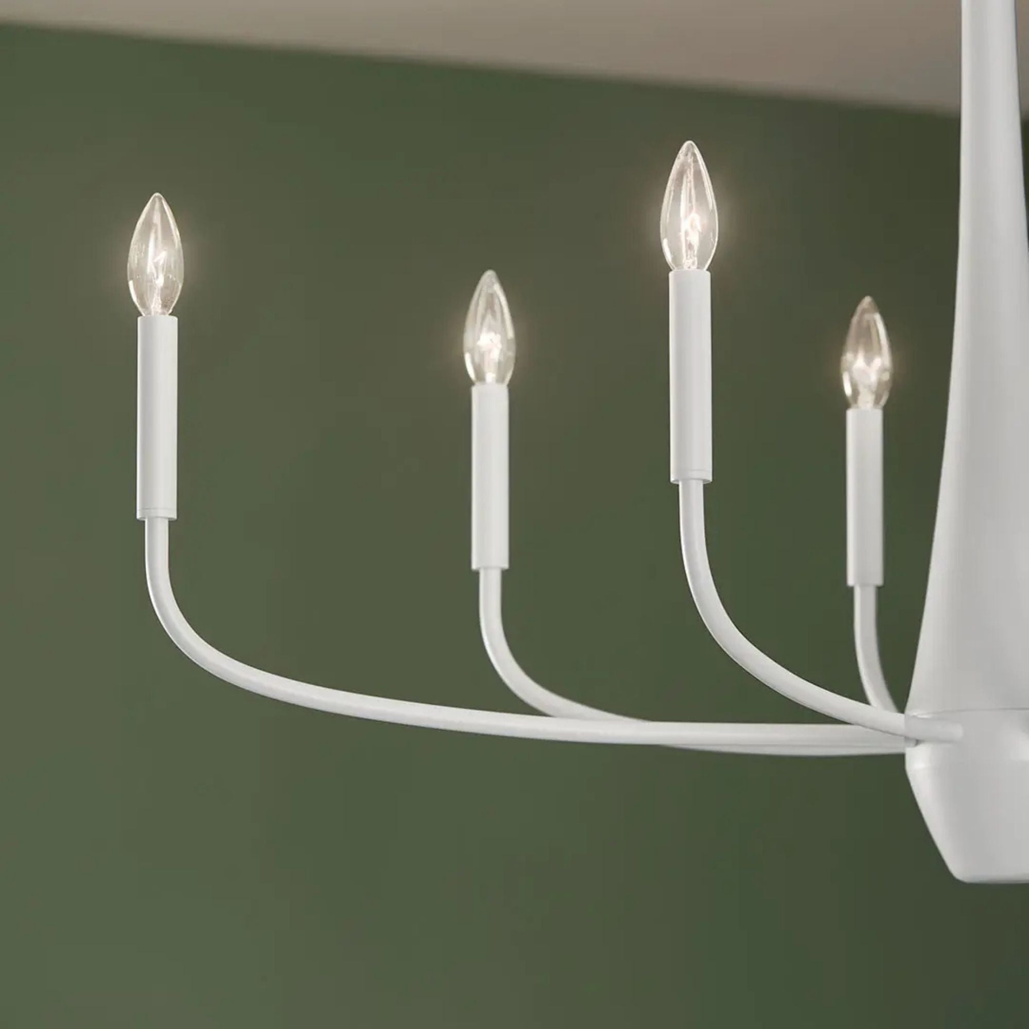 Deela 41" 8-Light Chandelier, White Finish