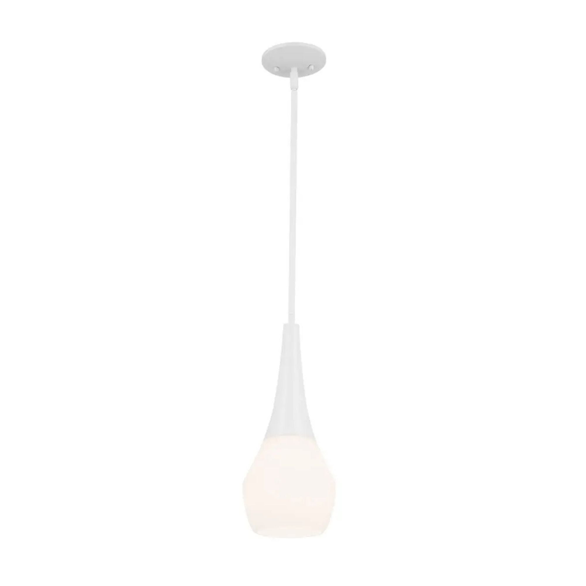 Deela 7" Pendant, White Finish