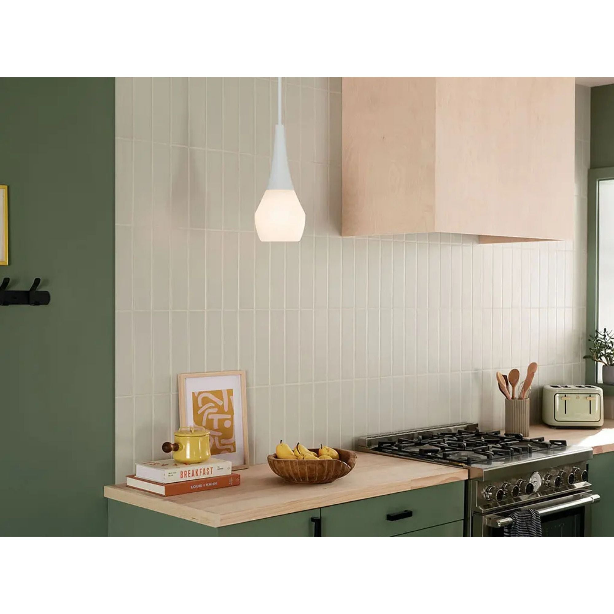 Deela 7" Pendant, White Finish