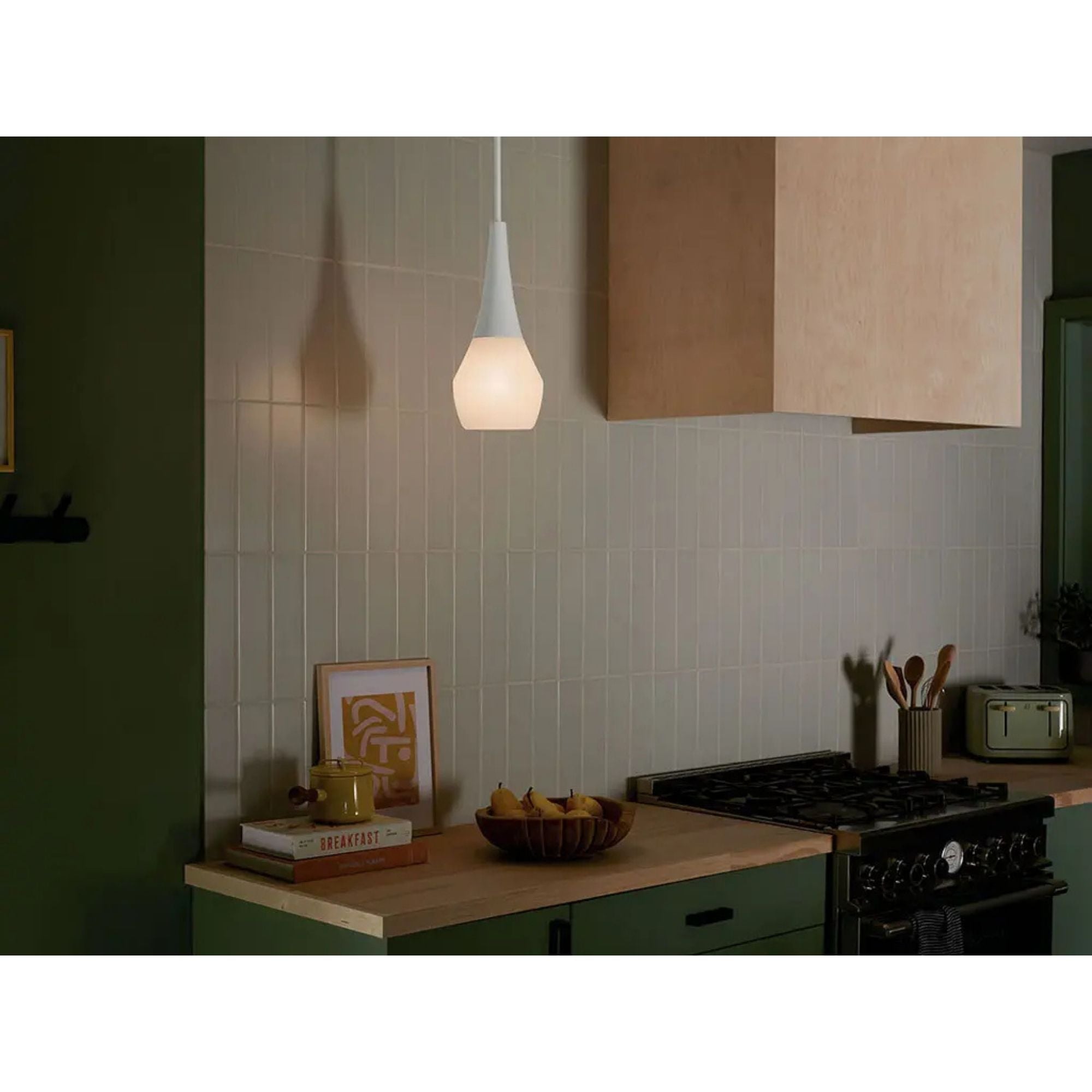 Deela 7" Pendant, White Finish