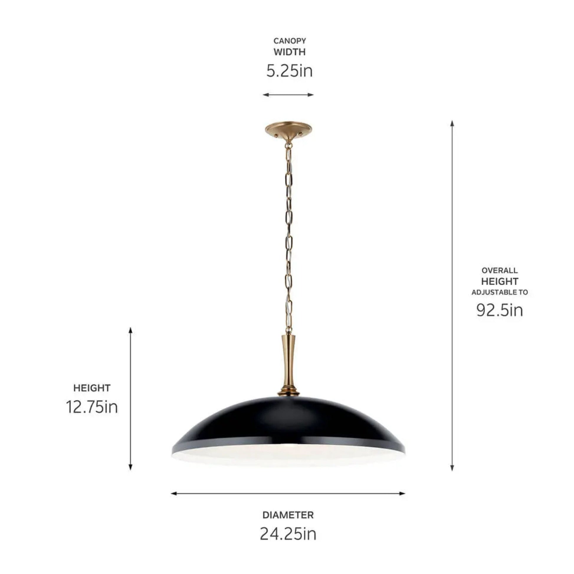 Kichler Lighting - Delarosa 24" Pendant, Black Finish | Bees Lighting