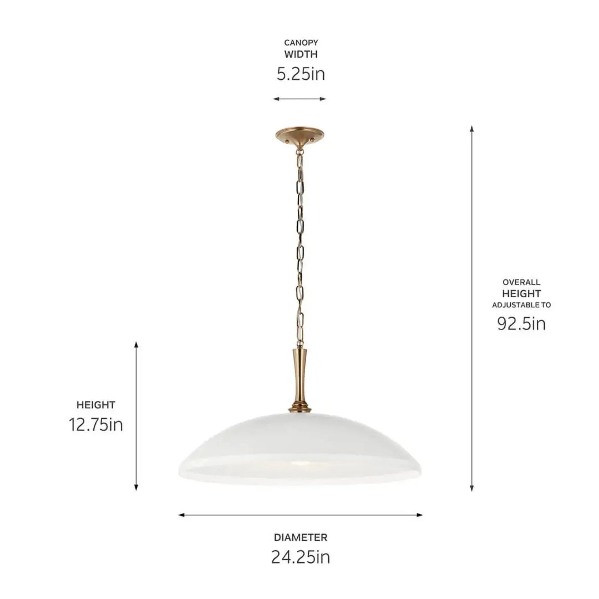 Kichler Lighting - Delarosa 24" Pendant, White Finish | Bees Lighting