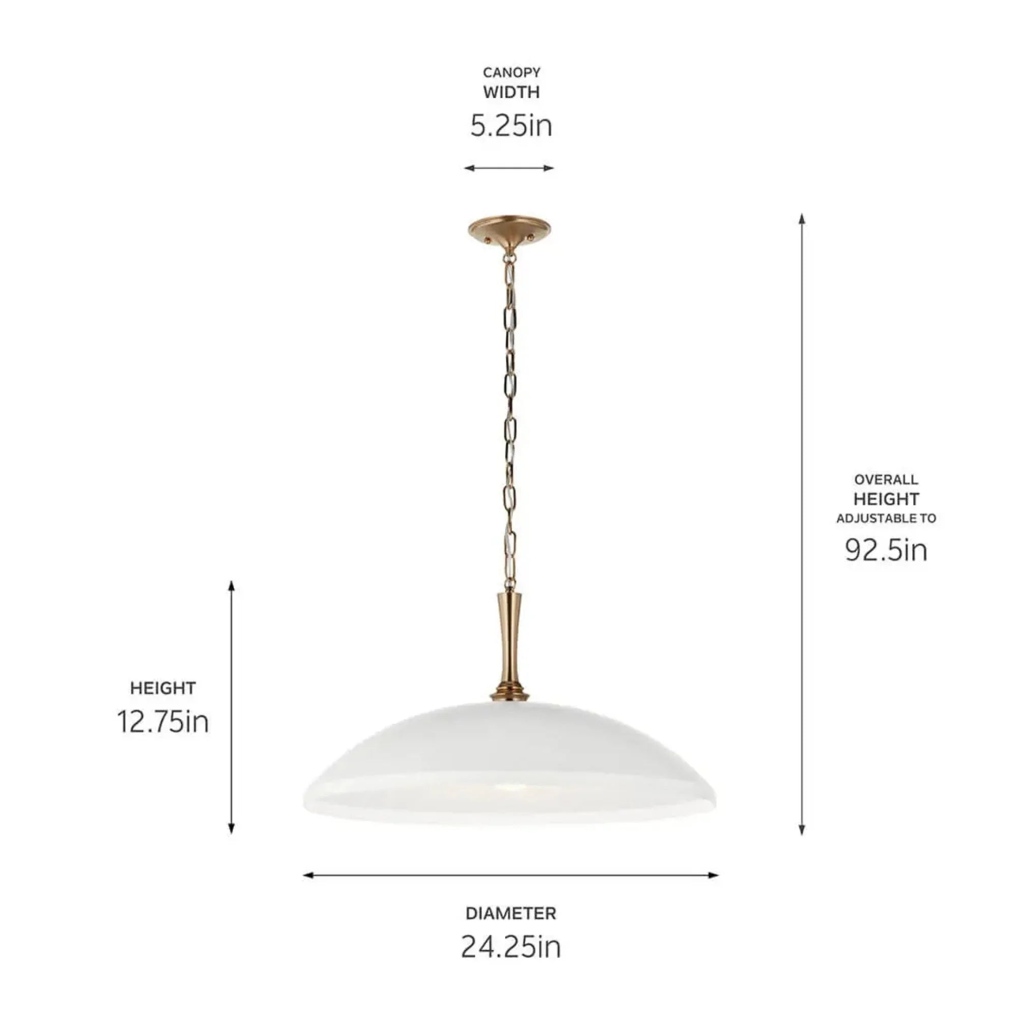 Kichler Lighting - Delarosa 24" Pendant, White Finish | Bees Lighting
