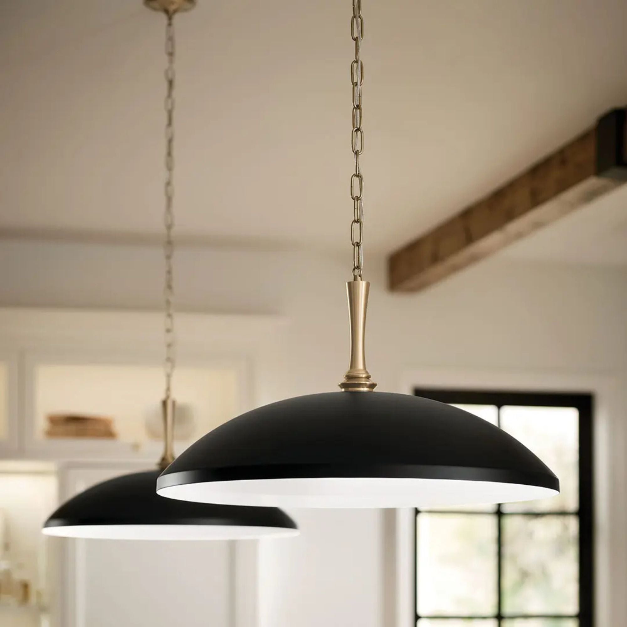 Delarosa 20" Pendant, Black Finish