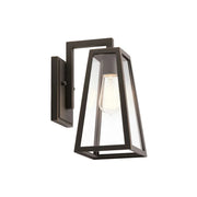 Kichler Delison 11.5 in. Outdoor Sconce, Rubbed Bronze with Clear Tempered Glass