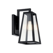 Delison 14" Outdoor Wall Light, Black Finish