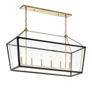 Kichler Delvin 44.25 in. 6-Light Chandelier, Champagne Bronze & Black