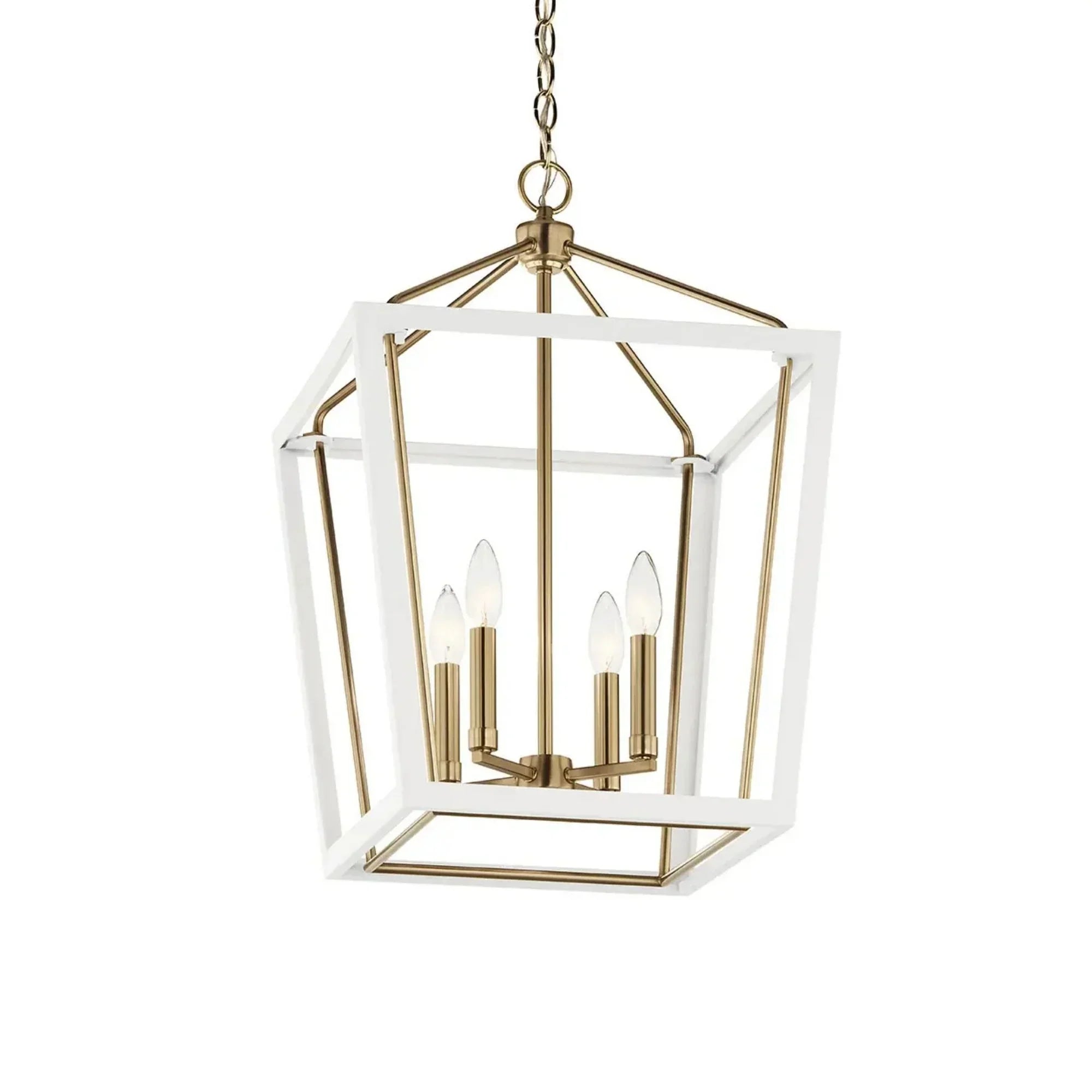 Kichler Delvin 24 in. 4-Light Pendant, Champagne Bronze with Clear Glass