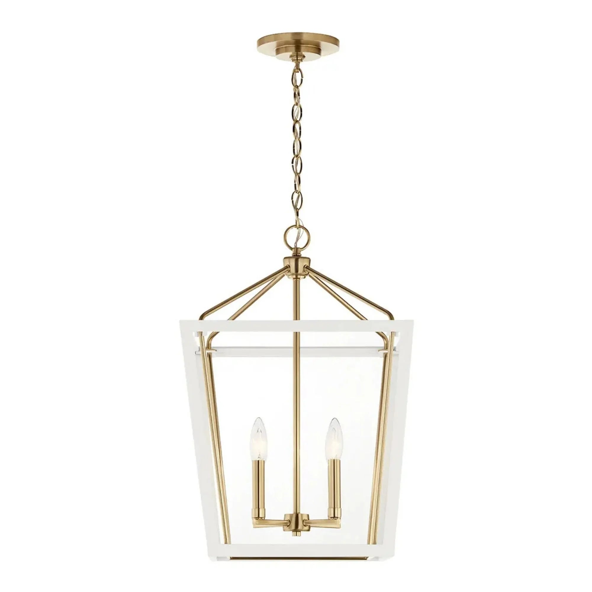 Kichler Delvin 24 in. 4-Light Pendant, Champagne Bronze with Clear Glass