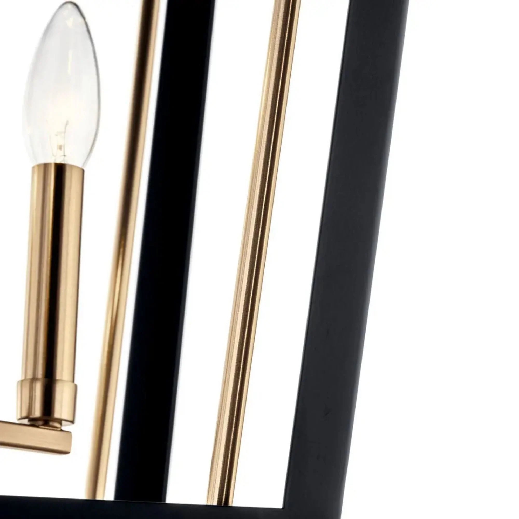 Kichler Delvin 31.75 in. 4-Light Pendant, Champagne Bronze & Black