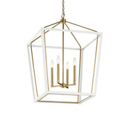 Kichler Delvin 31.75 in. 4-Light Pendant, Champagne Bronze & Clear Glass