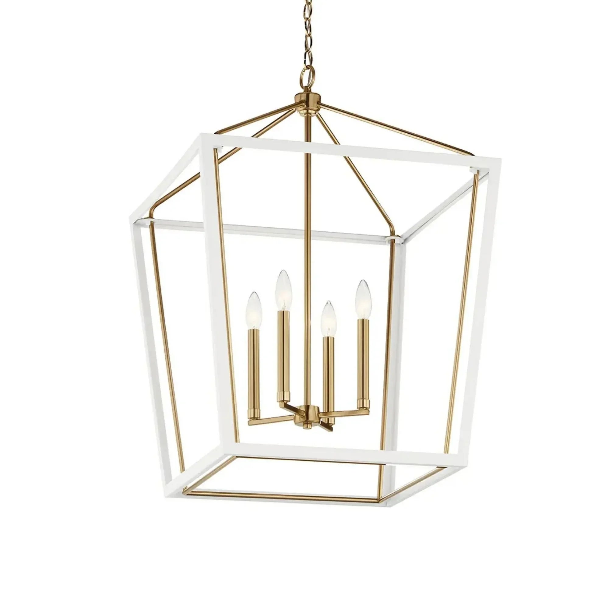 Kichler Delvin 31.75 in. 4-Light Pendant, Champagne Bronze & Clear Glass