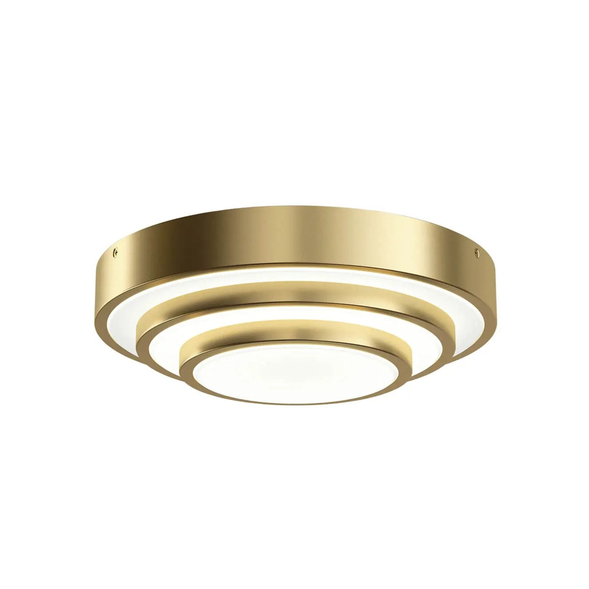 Dombard 14" LED Flush Mount, Champagne Gold Finish