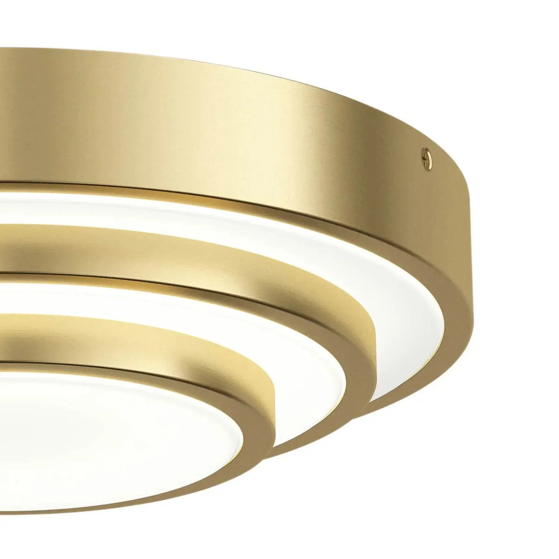 Kichler Lighting - Dombard 14" LED Flush Mount, Champagne Gold Finish | Bees Lighting
