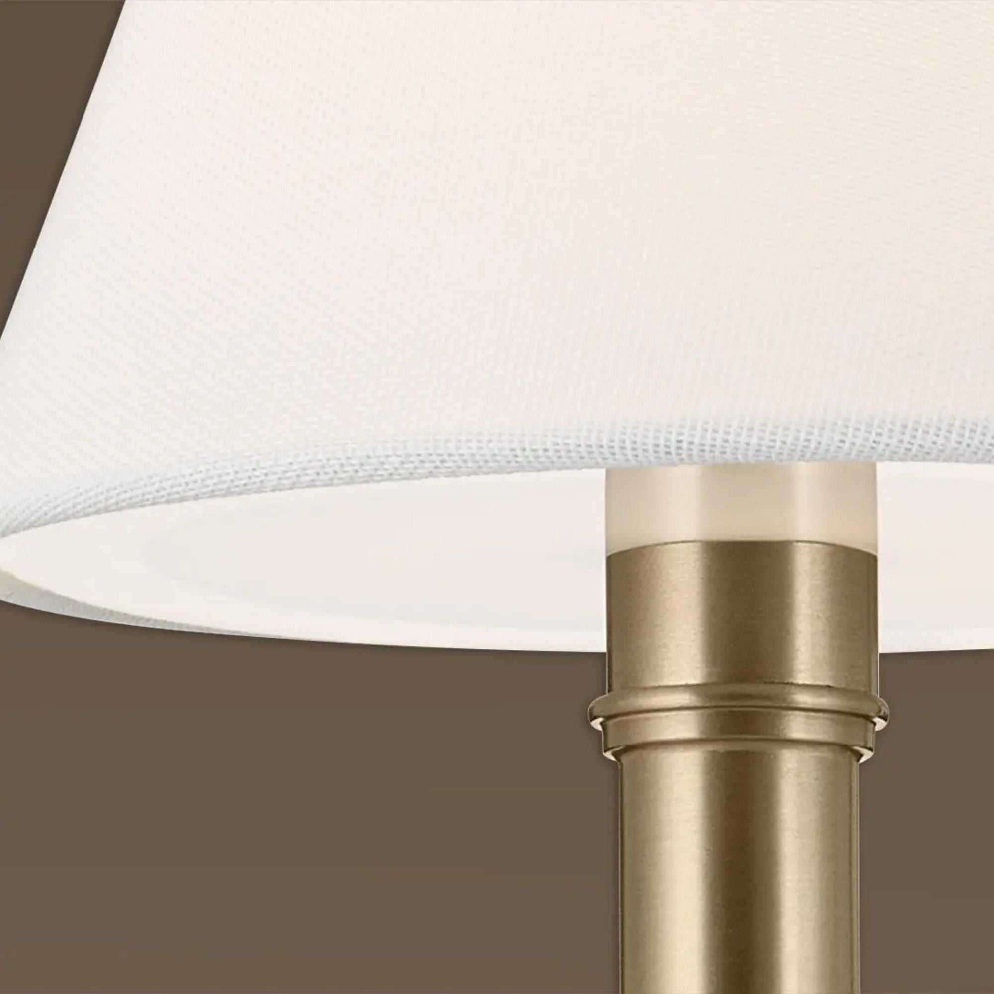 Kichler Eadie 30.75 in. 4-Light Chandelier, Champagne Bronze with Fabric Tapered Shade