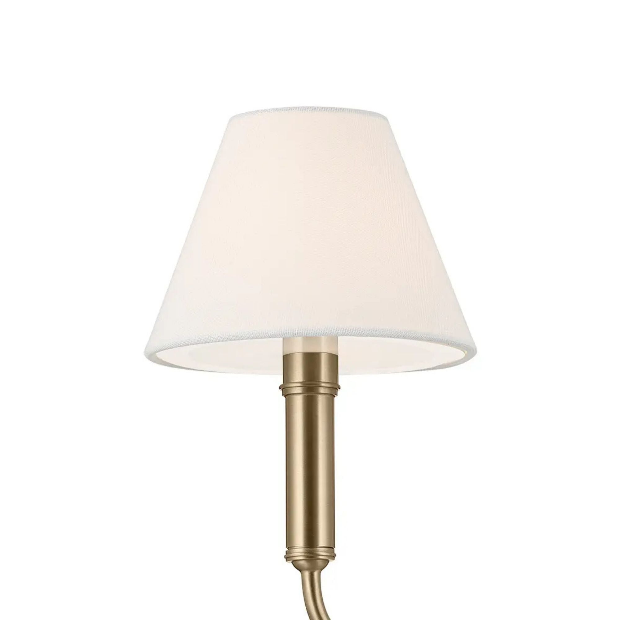 Kichler Eadie 30.75 in. 4-Light Chandelier, Champagne Bronze with Fabric Tapered Shade