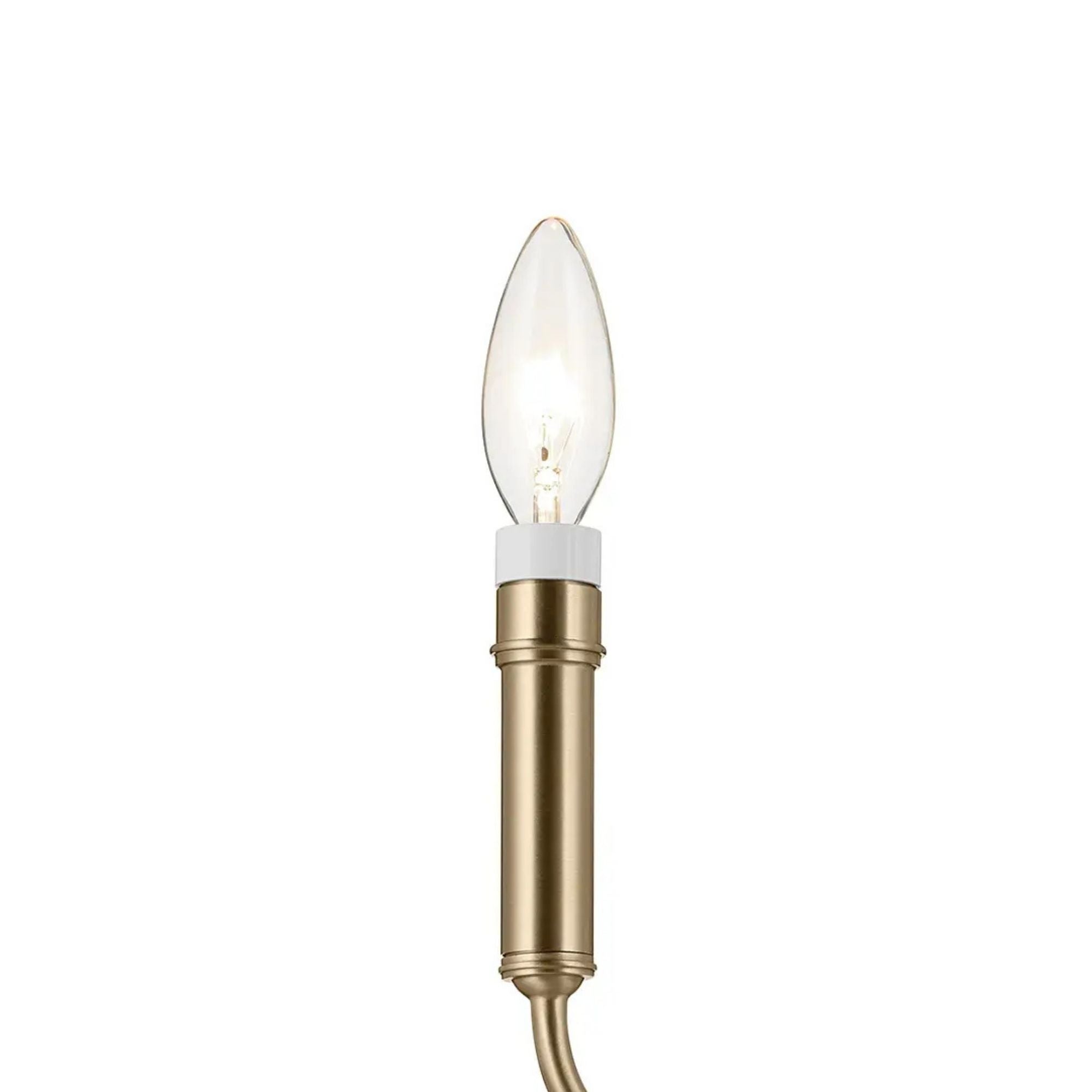 Kichler Eadie 30.75 in. 4-Light Chandelier, Champagne Bronze with Fabric Tapered Shade