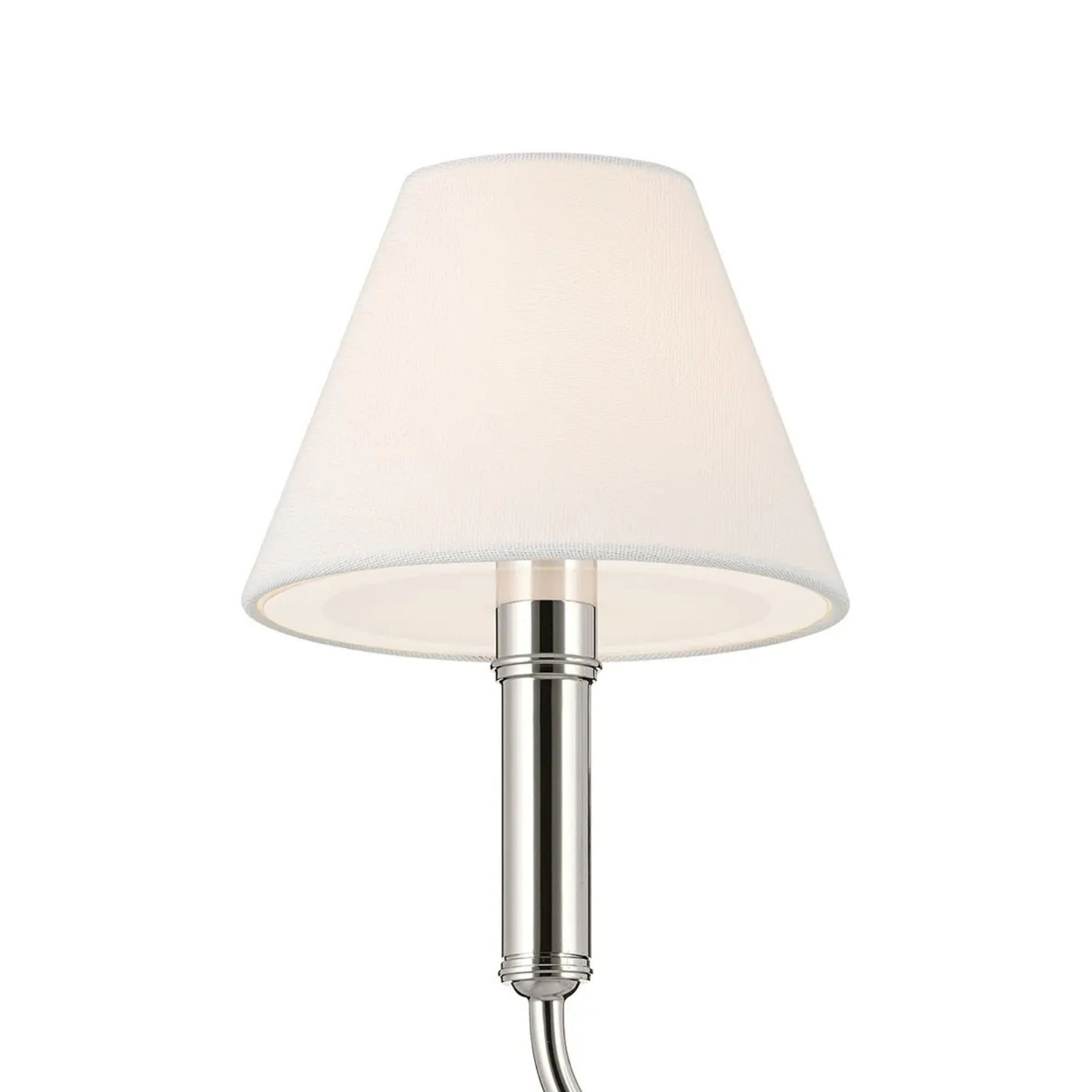 Kichler Eadie 30.75 in. 4-Light Chandelier, Polished Nickel with Fabric Tapered Shade