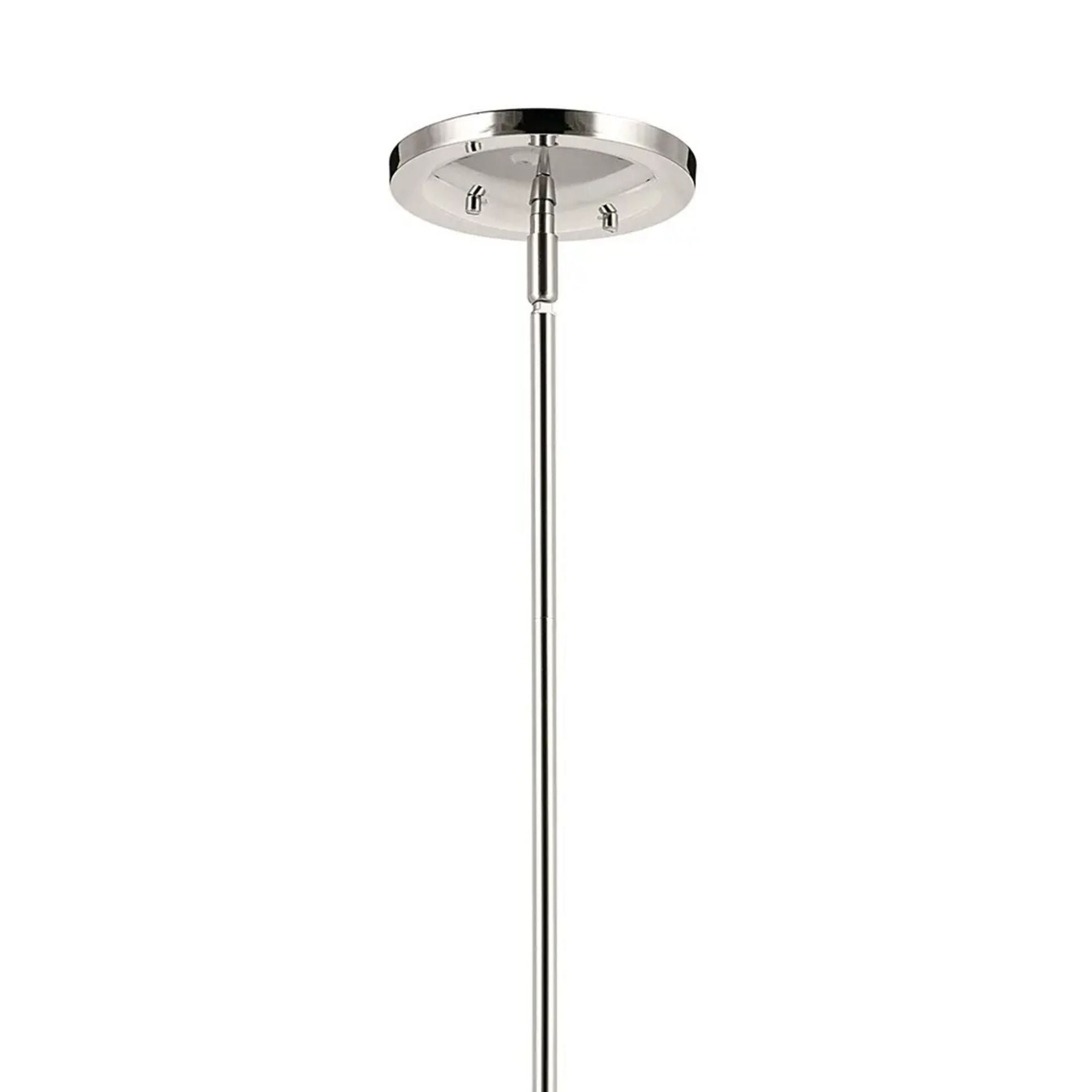 Kichler Eadie 41 in. 6-Light Chandelier, Polished Nickel with Fabric Tapered Shade