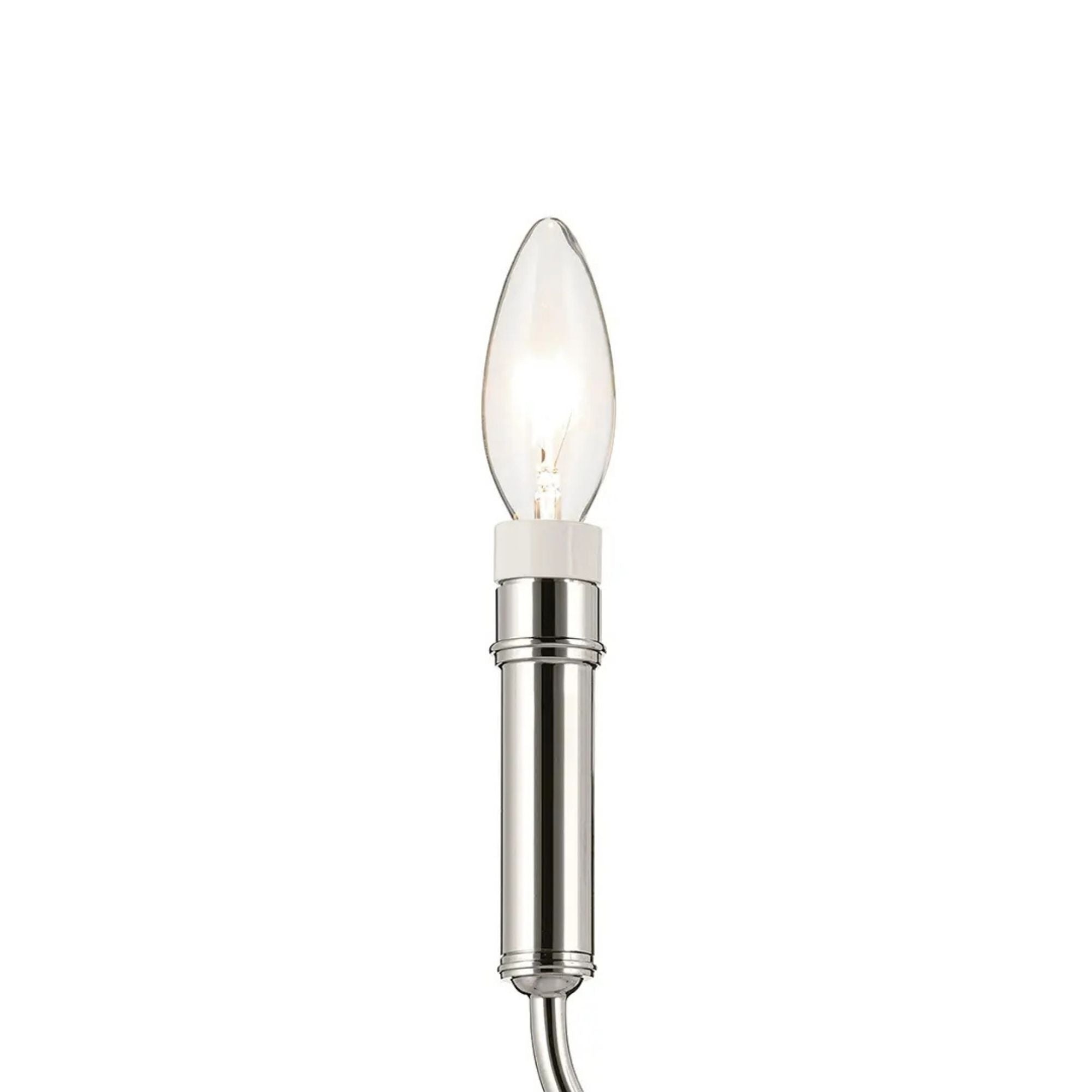 Kichler Eadie 51.5 in. 6-Light Chandelier, Polished Nickel with Fabric Tapered Shade