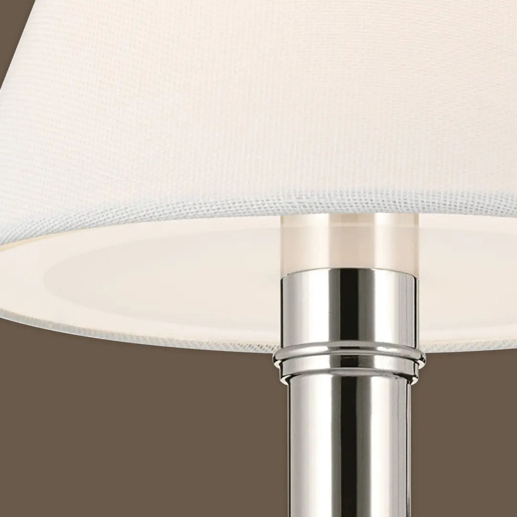 Kichler Eadie 41.25 in. 8-Light Chandelier, Polished Nickel with Fabric Tapered Shade