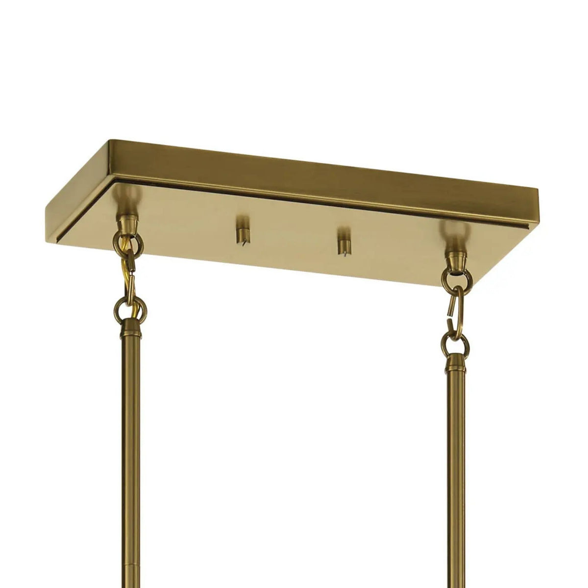 Kichler Eastmont 50 in. 5-Light Linear Chandelier, Brushed Natural Brass & Walnut Wood