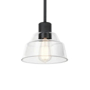 Kichler Eastmont 7.25 in. Mini Pendant, Black with Clear Glass
