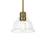 Kichler Eastmont 7.25 in. Mini Pendant, Brushed Natural Brass with Clear Glass