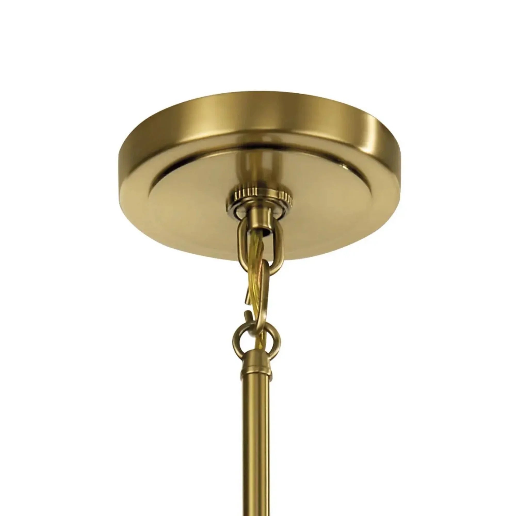 Kichler Eastmont 7.25 in. Mini Pendant, Brushed Natural Brass with Clear Glass