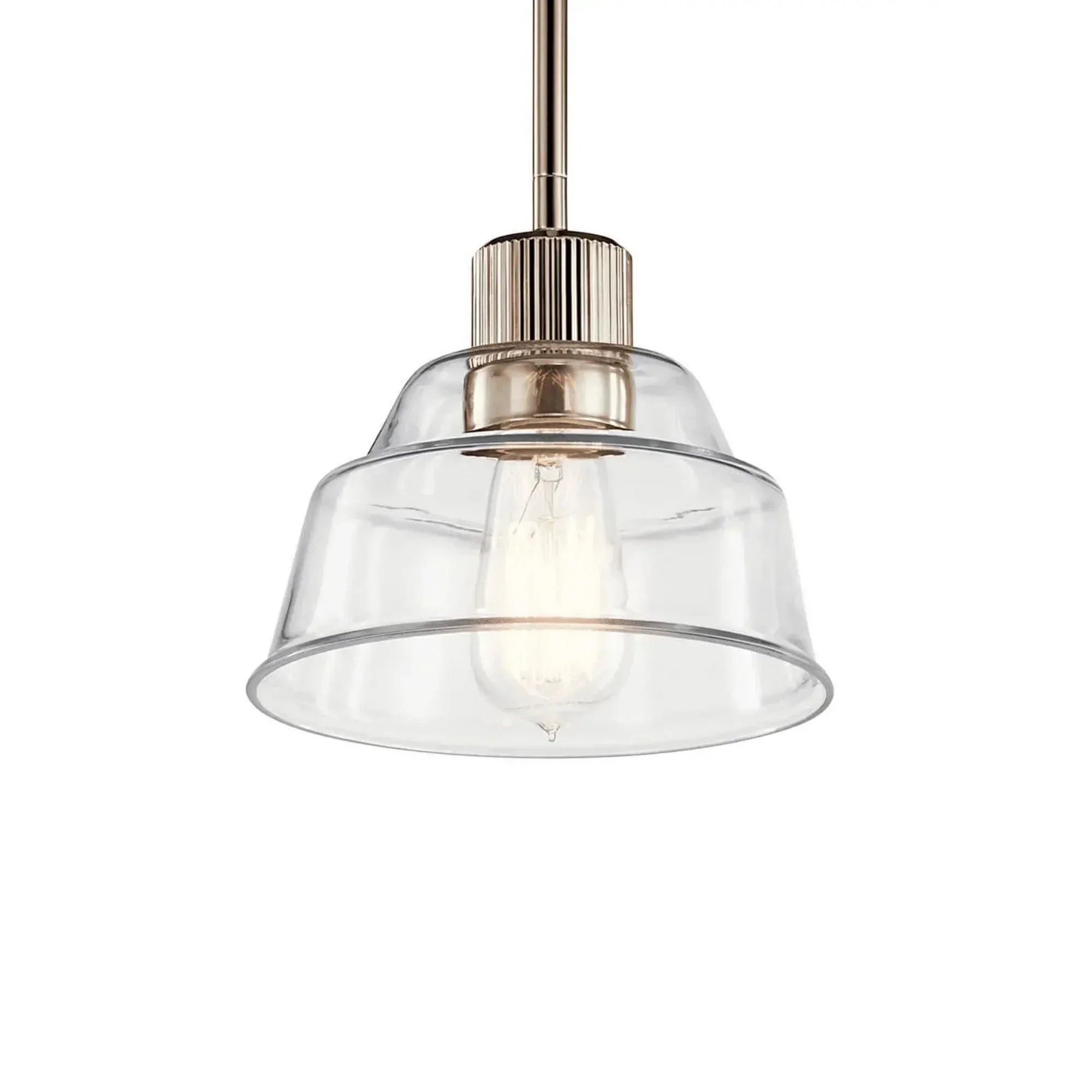 Eastmont 8" Mini Pendant, Polished Nickel Finish