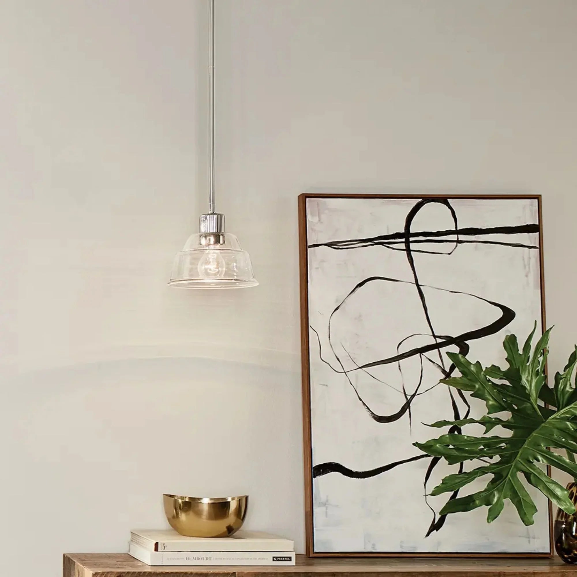 Eastmont 8" Mini Pendant, Polished Nickel Finish