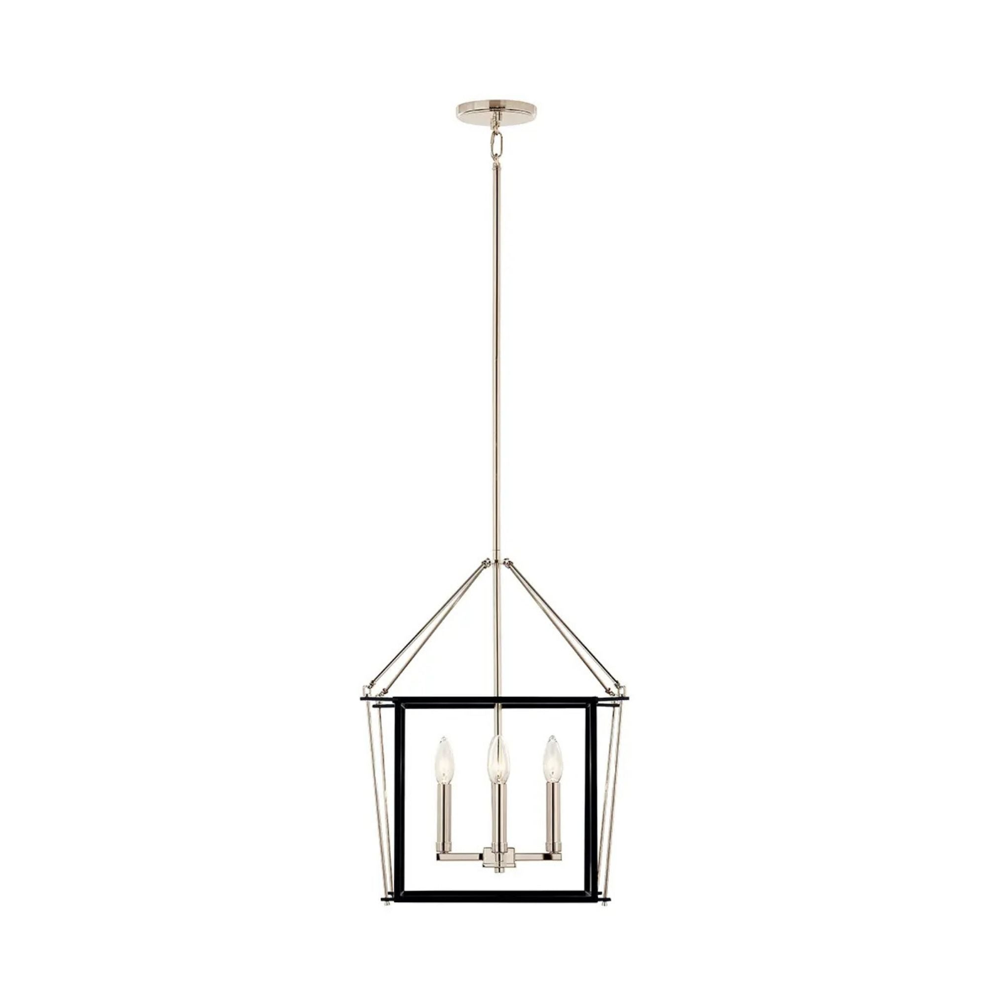 Eisley 16" 4-Light Foyer Pendant, Polished Nickel Finish