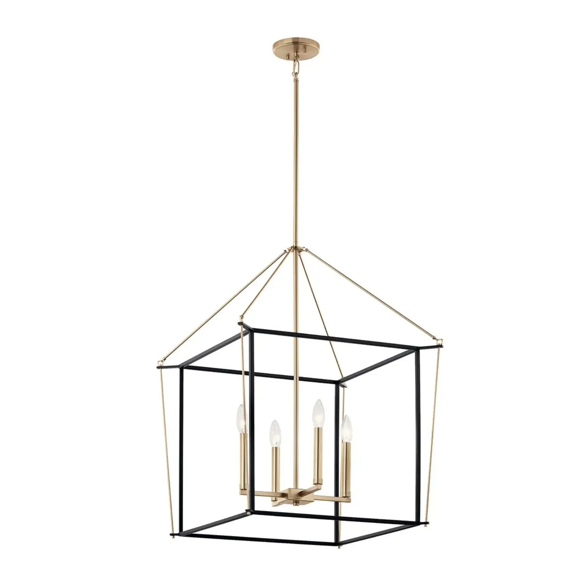 Kichler Lighting - Eisley 22" 4-Light Foyer Pendant, Champagne Bronze Finish | Bees Lighting