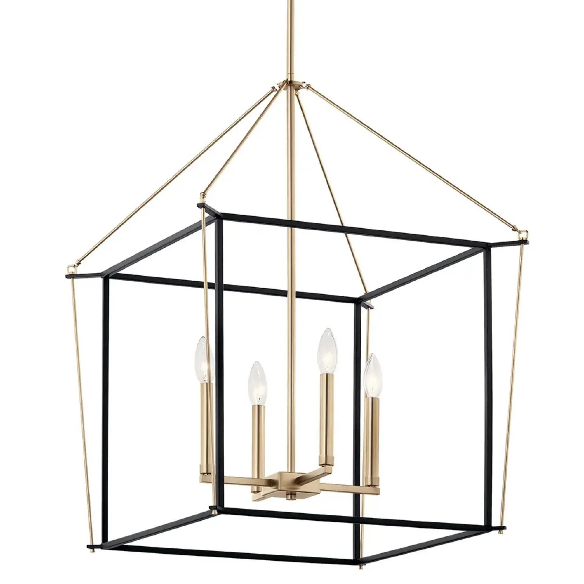Kichler Lighting - Eisley 22" 4-Light Foyer Pendant, Champagne Bronze Finish | Bees Lighting