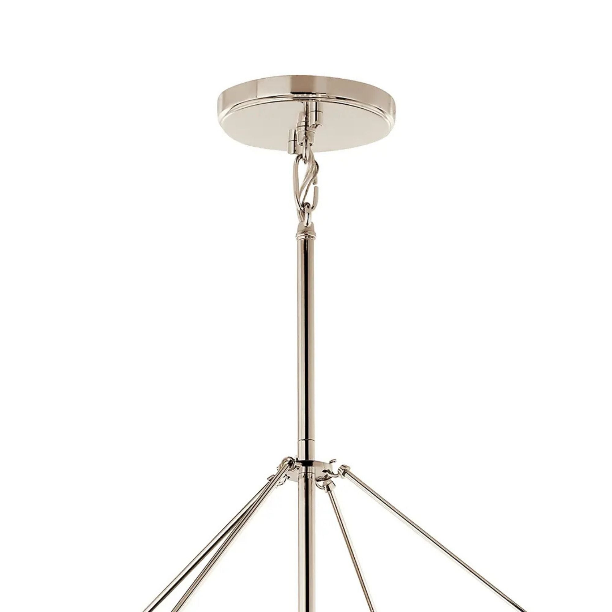 Eisley 28" 8-Light Foyer Pendant, Polished Nickel Finish