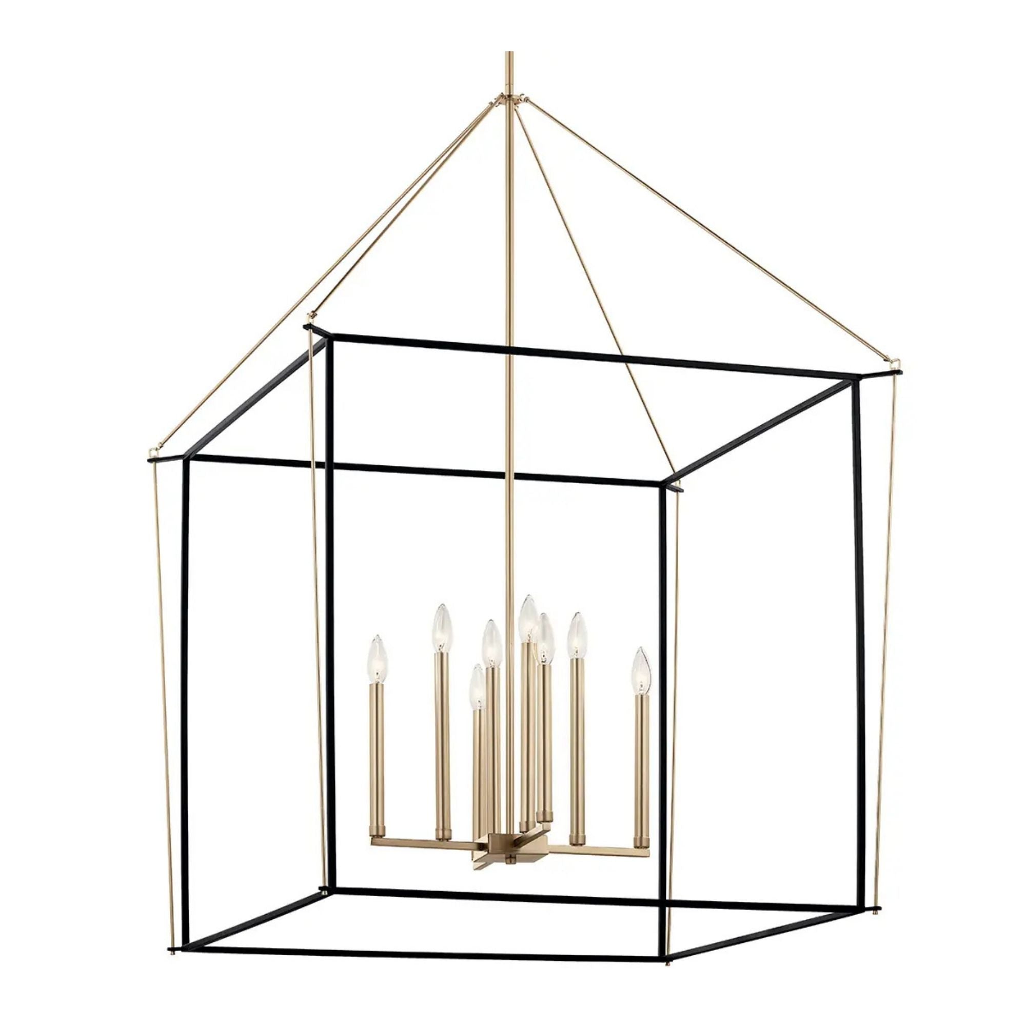 Eisley 35" 8-Light Foyer Pendant, Champagne Bronze Finish