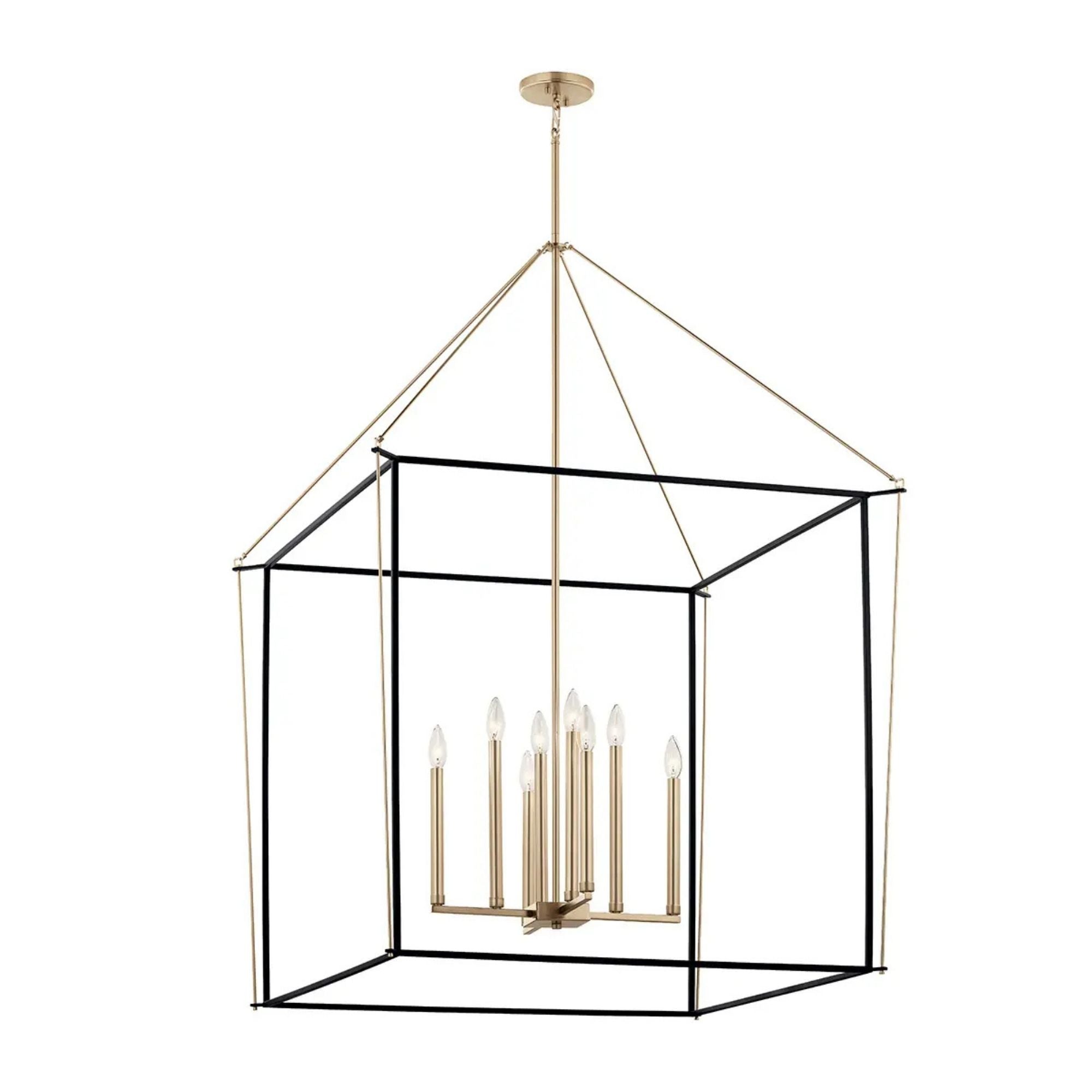 Eisley 35" 8-Light Foyer Pendant, Champagne Bronze Finish